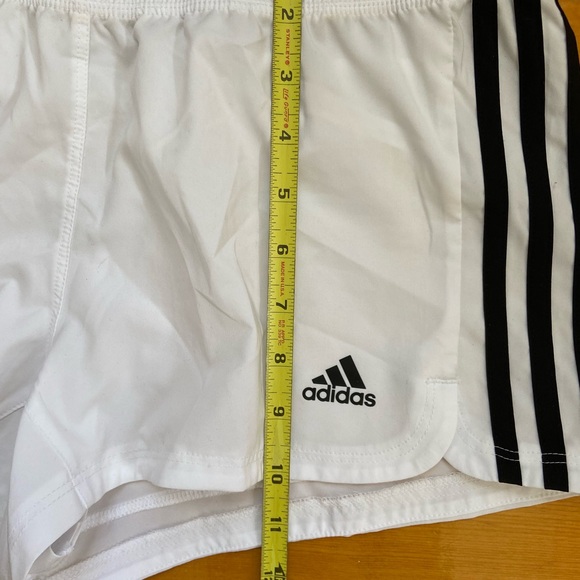 adidas Women's Aeroready Shorts Size Small White with Black Stripes - Picture 7 of 10